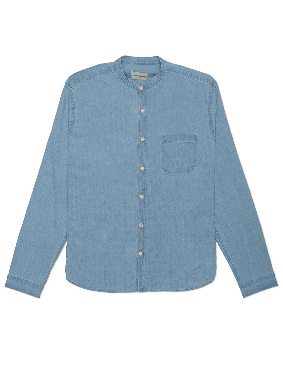 Grandad Shirt Kildale Indigo Light