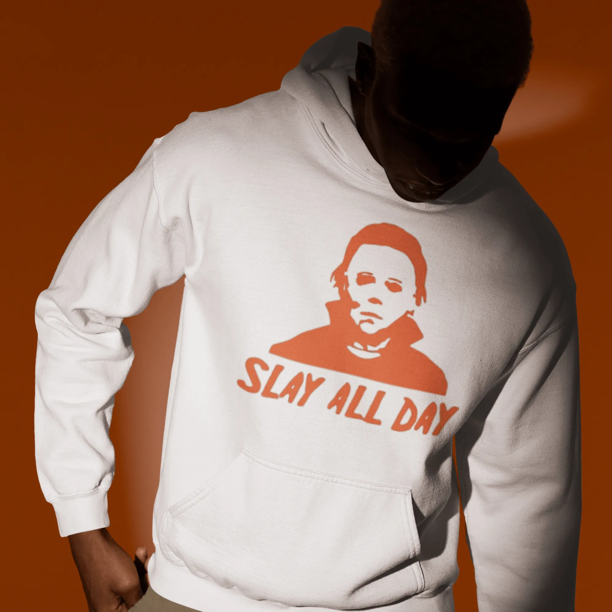 Halloween Hoodie Slay All Day Midweight Ultra Soft Blended Cotton Pullover