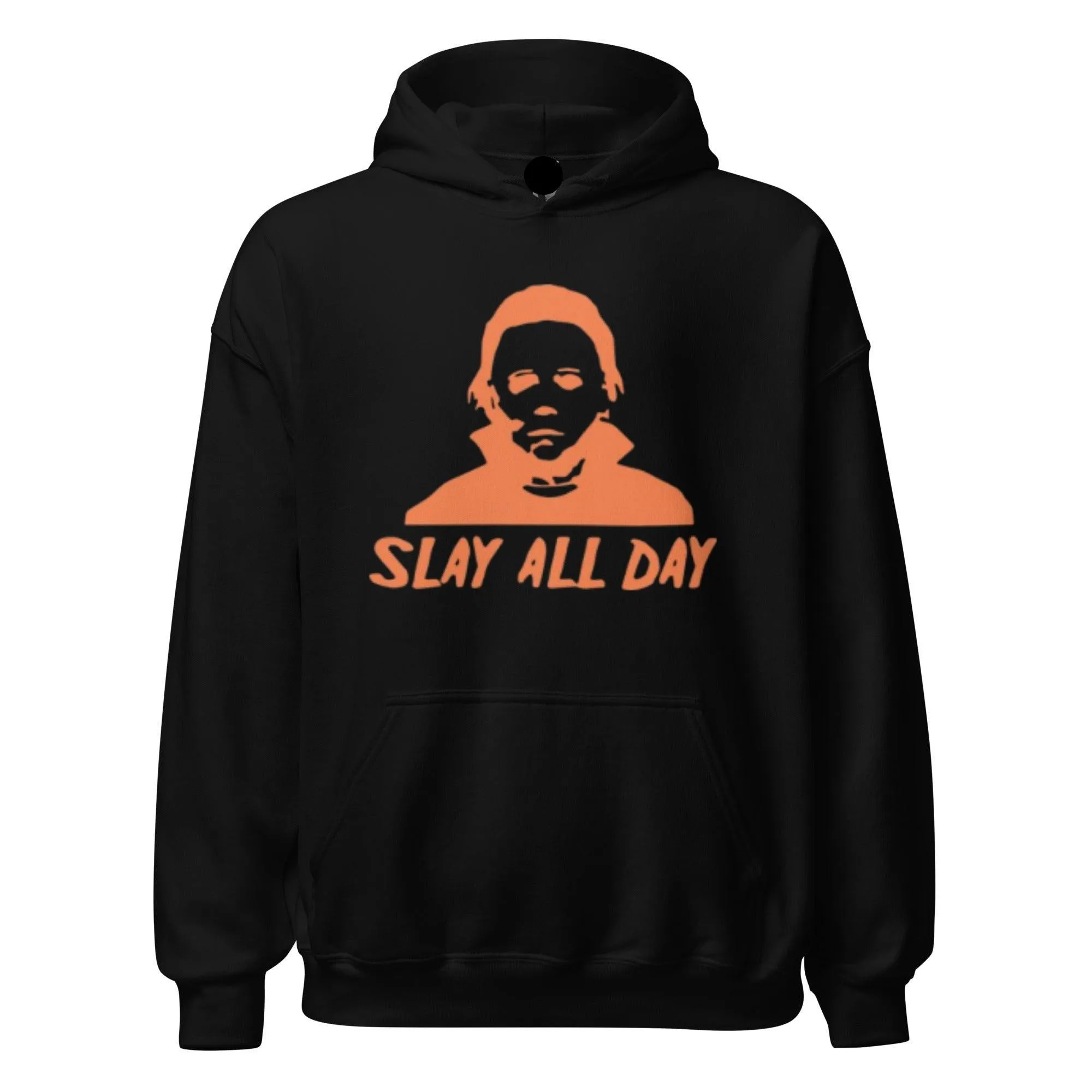 Halloween Hoodie Slay All Day Midweight Ultra Soft Blended Cotton Pullover