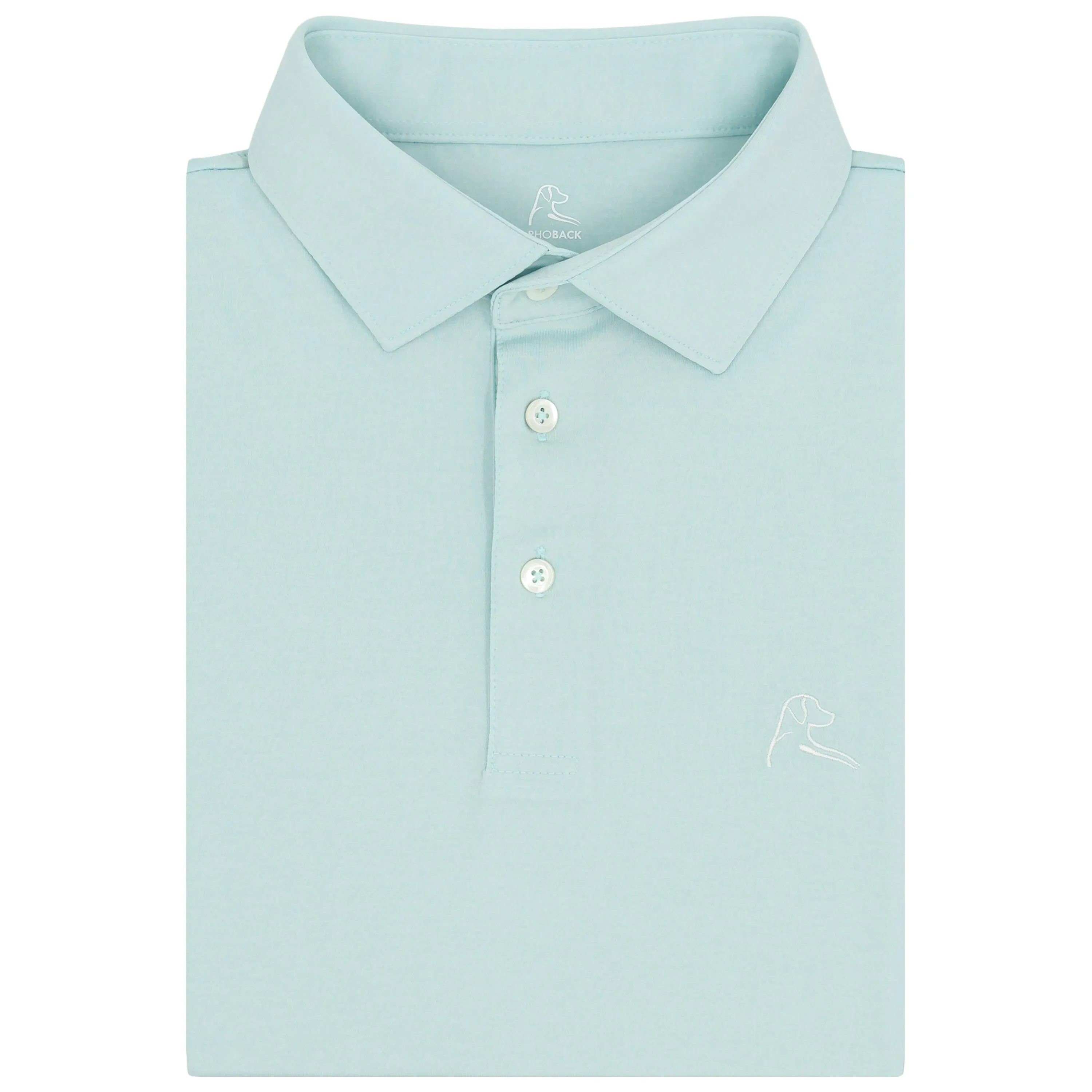 Heather | Performance Polo | Heather - Antigua Green/White