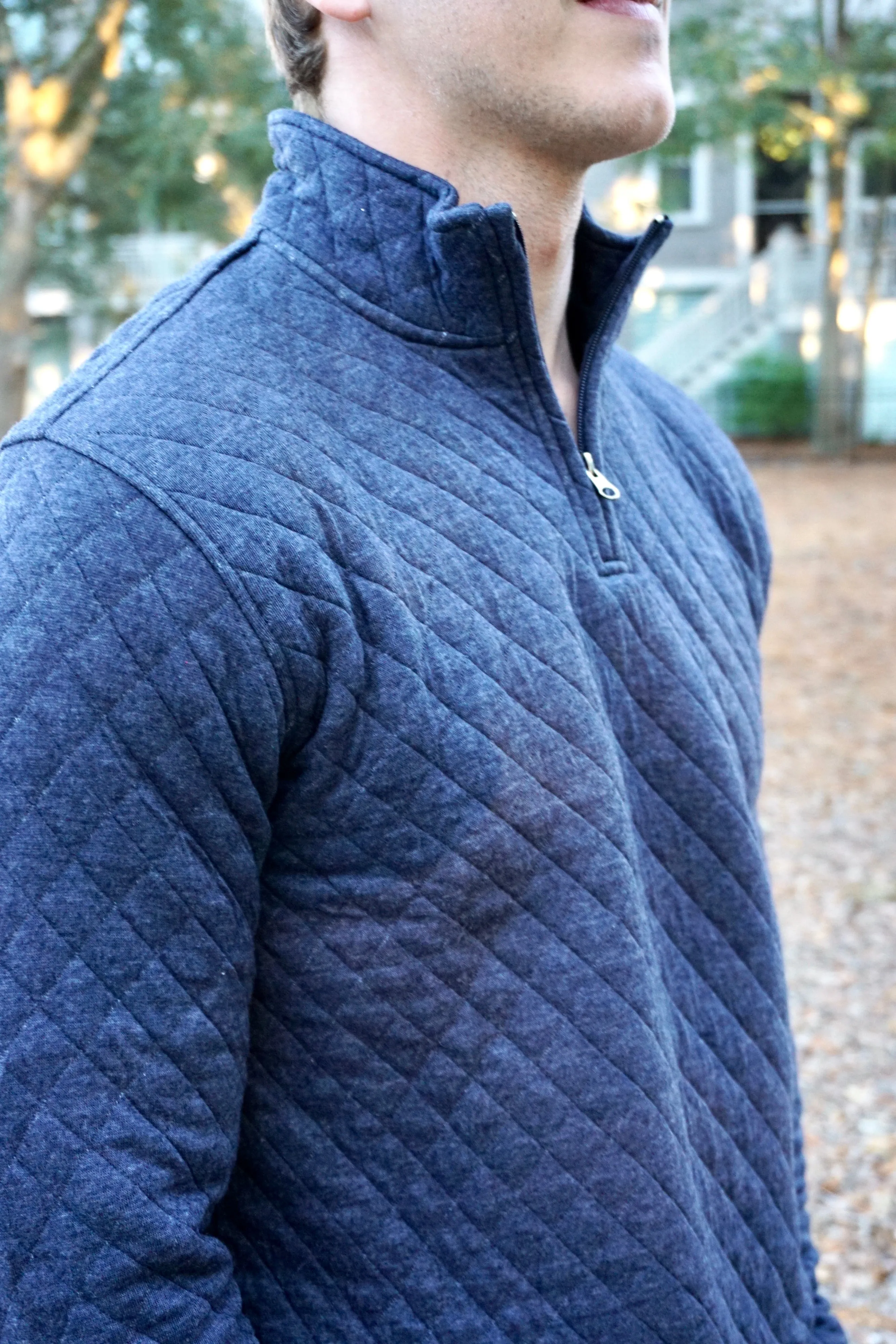 Heather Quilted Quarter Zip