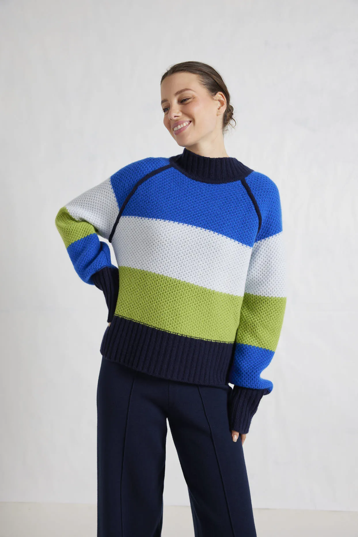 Honey Merino Sweater in Officer Navy