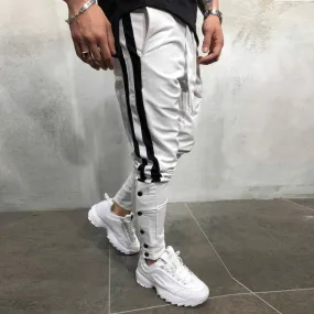 Hot Men's Sweatpants Side Stripe