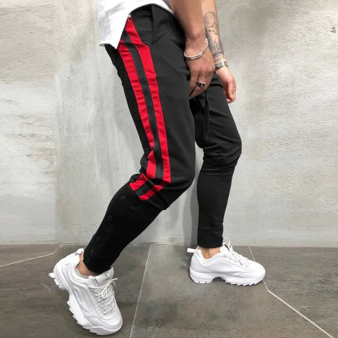 Hot Men's Sweatpants Side Stripe