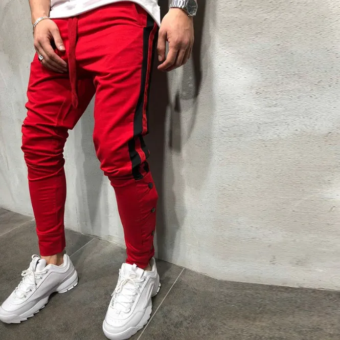 Hot Men's Sweatpants Side Stripe