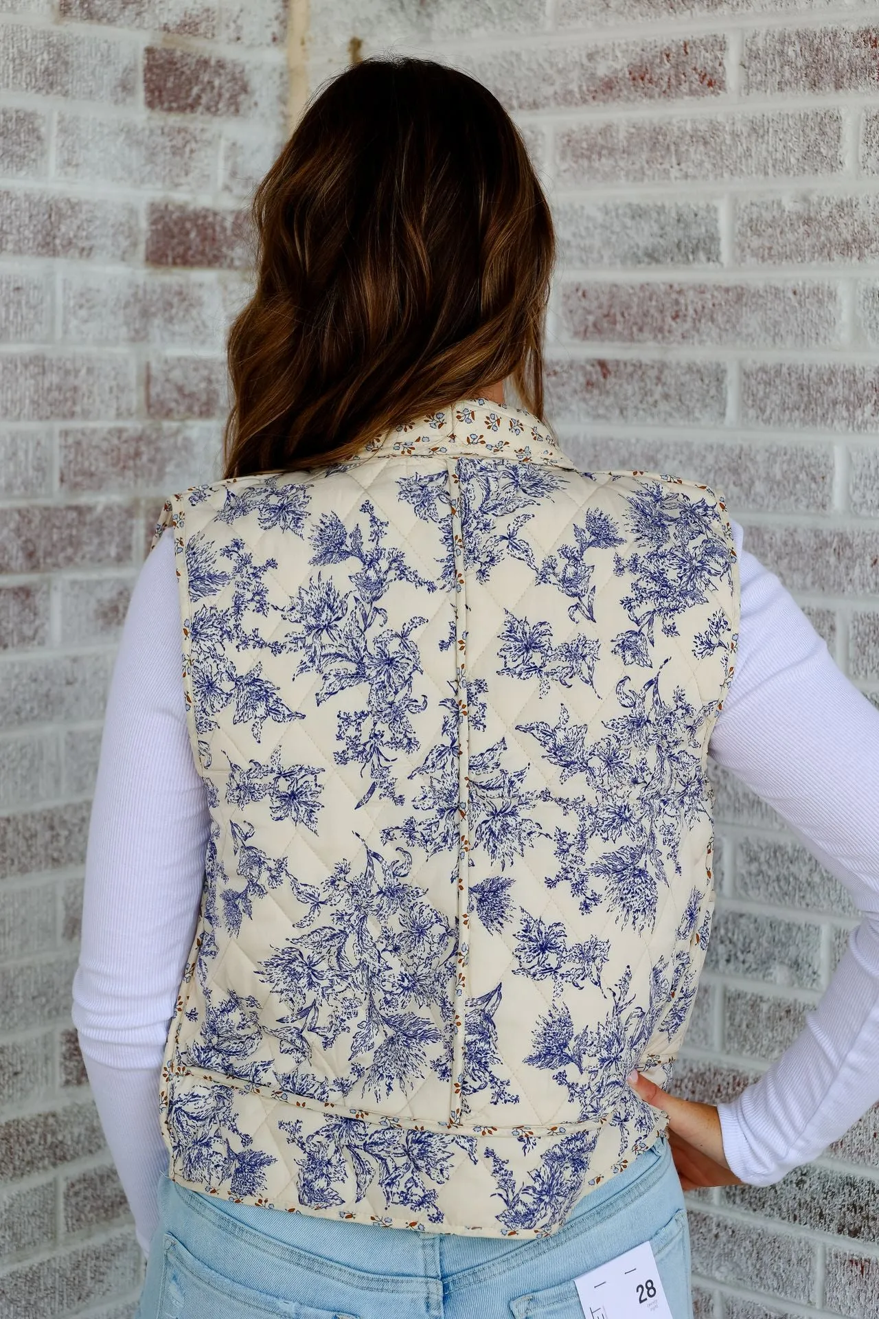 January & May - You Found Me Floral Quilted Vest