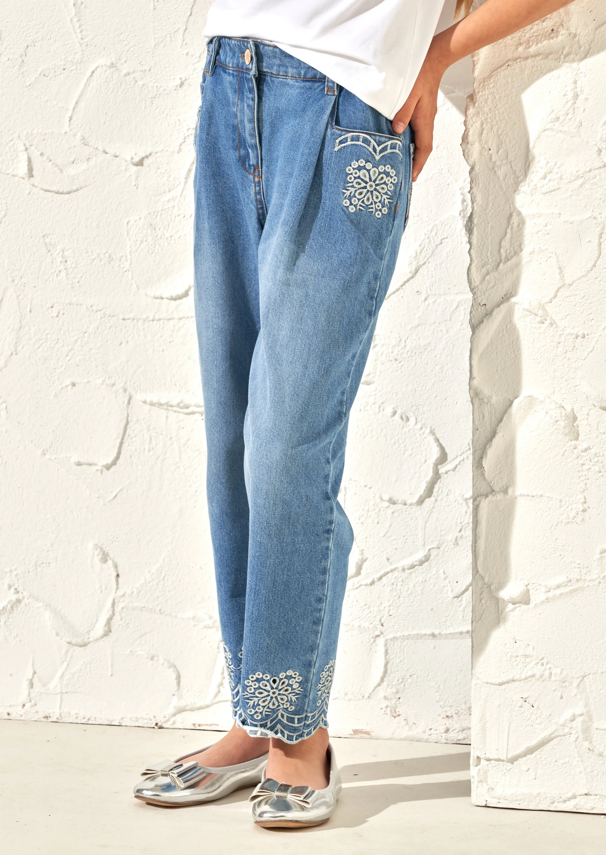 Kendal Embellished Mom Fit Jean