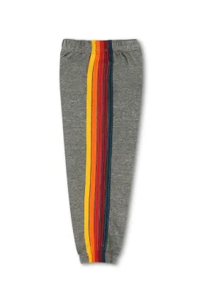 KID'S 5 STRIPE SWEATPANTS - HEATHER GREY