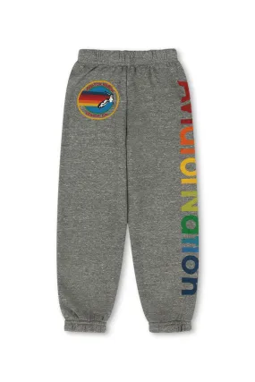 KID'S AVIATOR NATION SWEATPANTS - HEATHER GREY