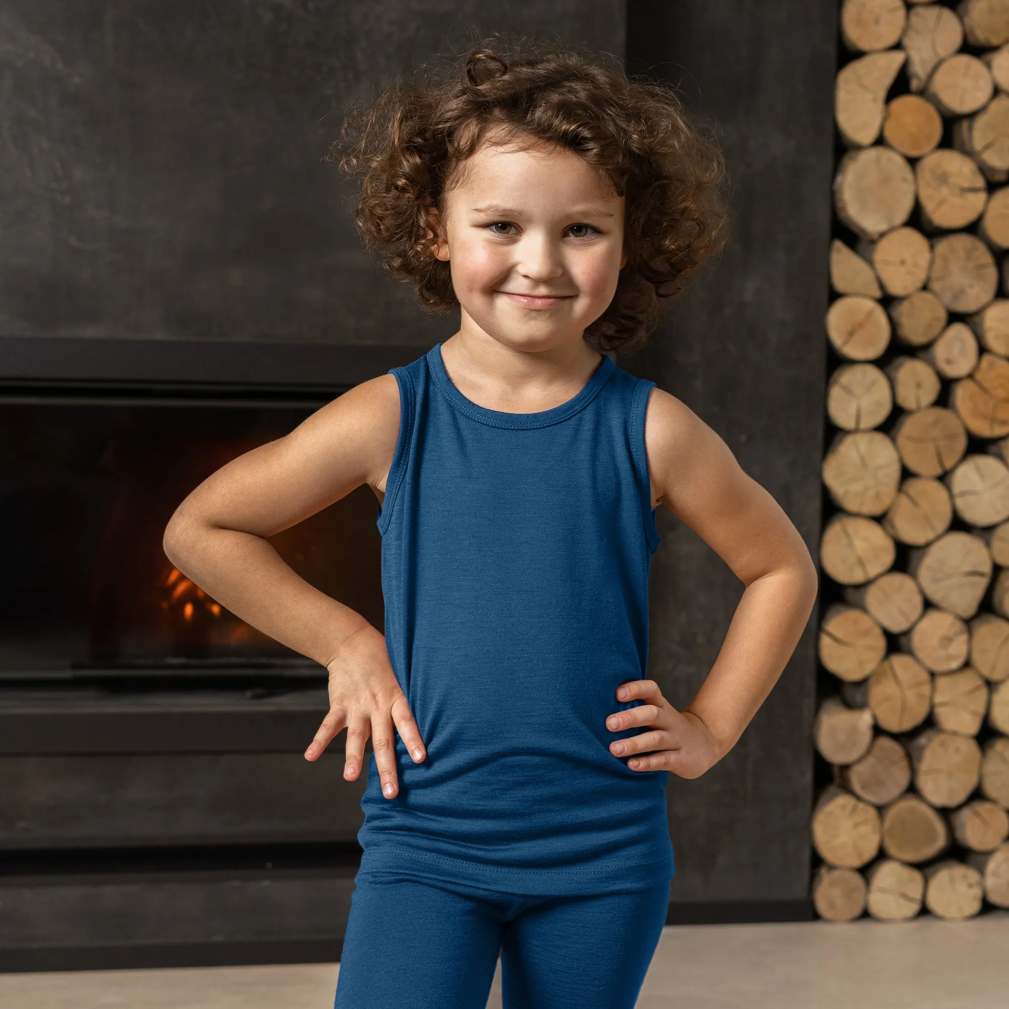 Kids' Sleeveless Singlet Denim