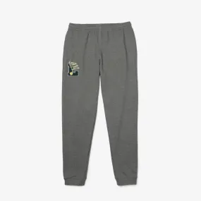 LACOSTE MEN’S L BADGE SWEATPANTS-GREY CHINE