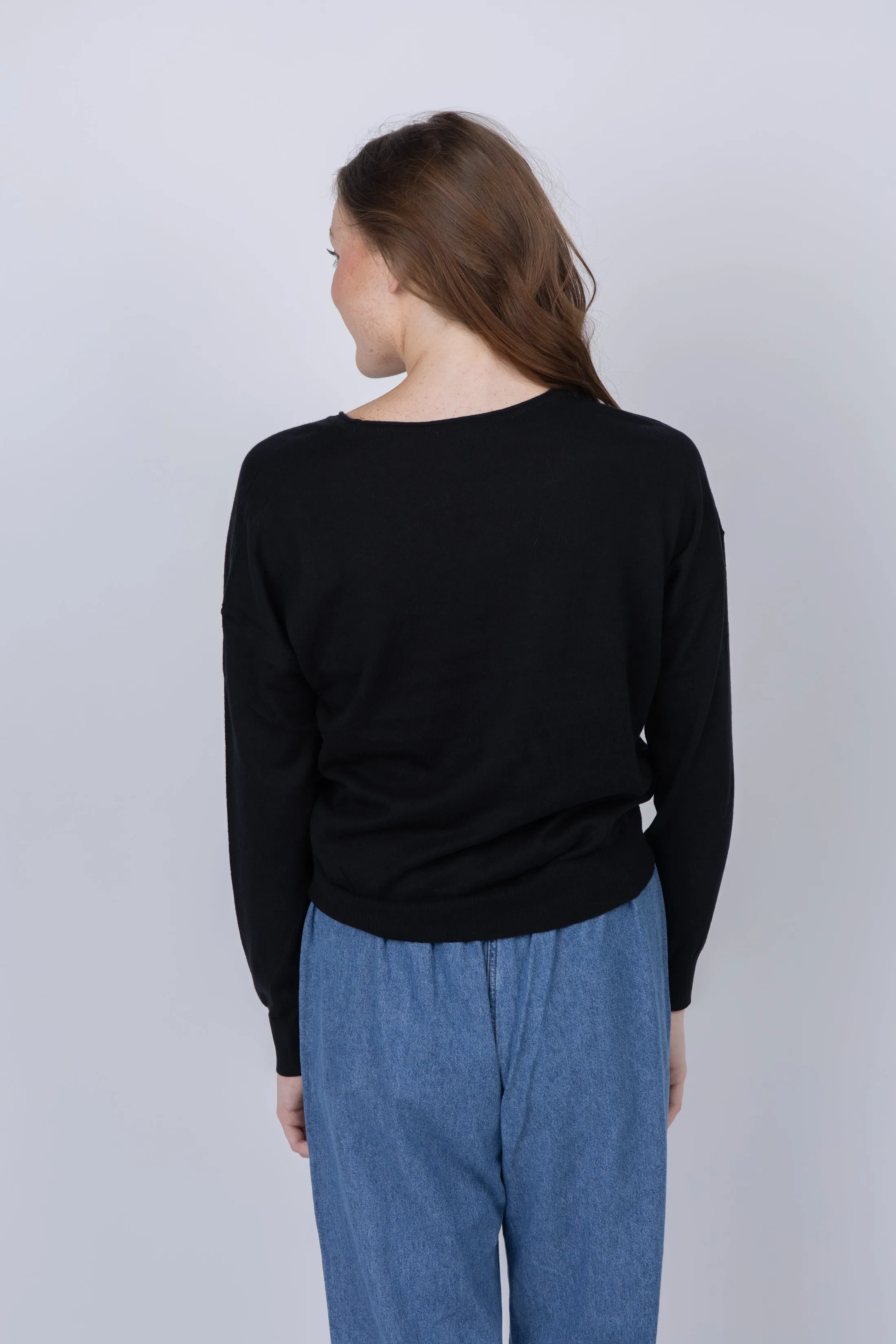 Lilla P Relaxed Sweater in Black