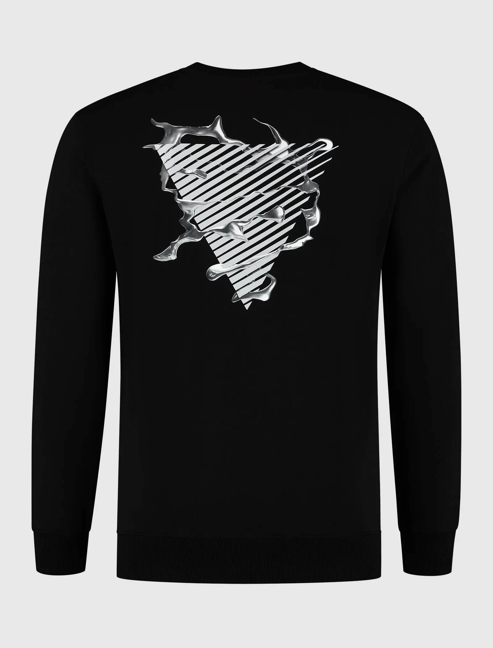 Liquid Metal Logo Sweater | Black