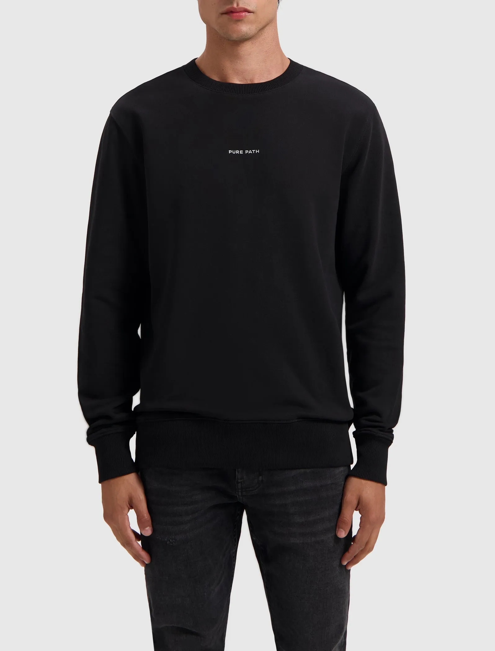 Liquid Metal Logo Sweater | Black