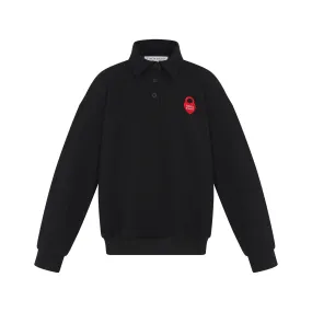 Little Parni Black Polo Sweater