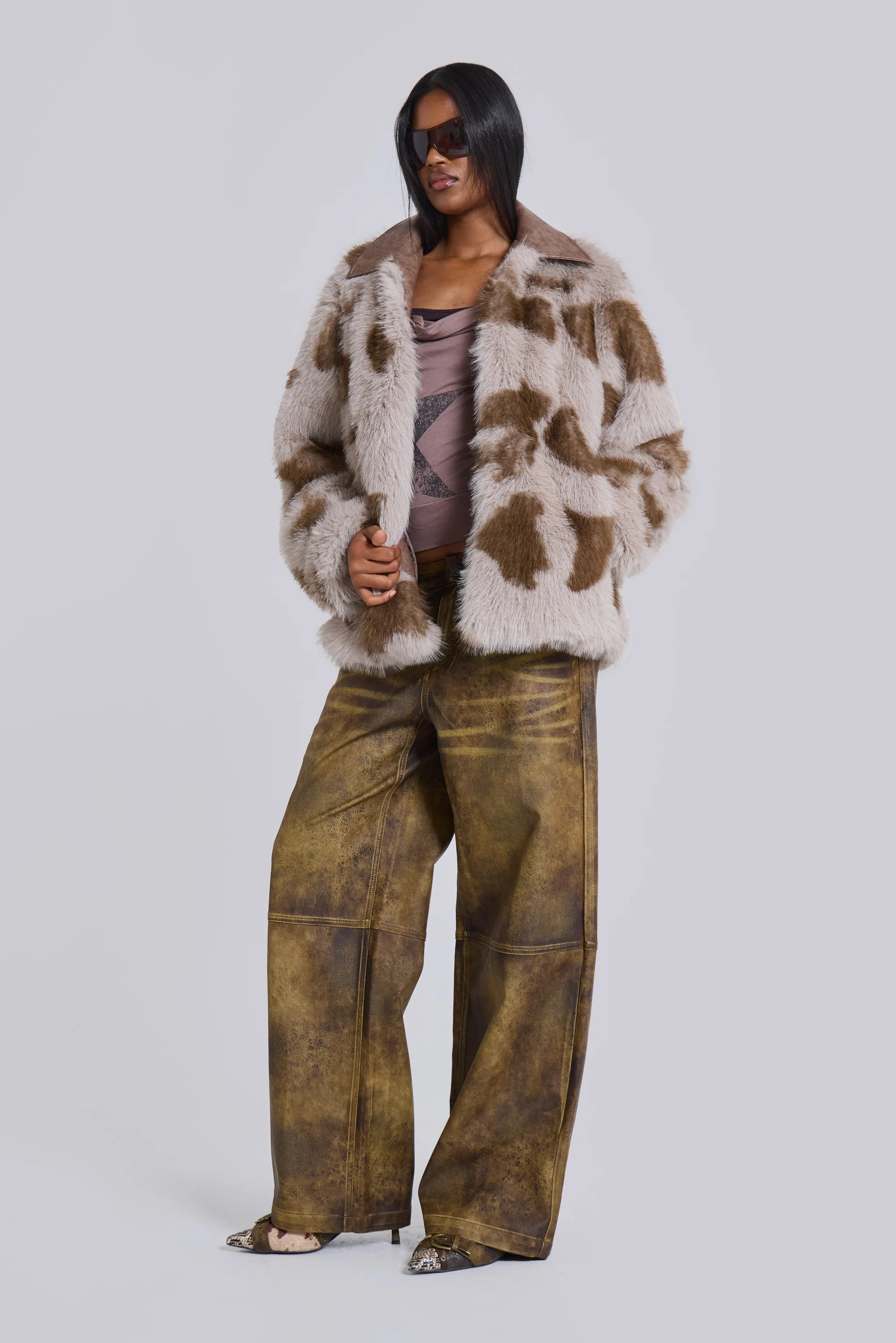 Lorax Cow Faux Fur Jacket