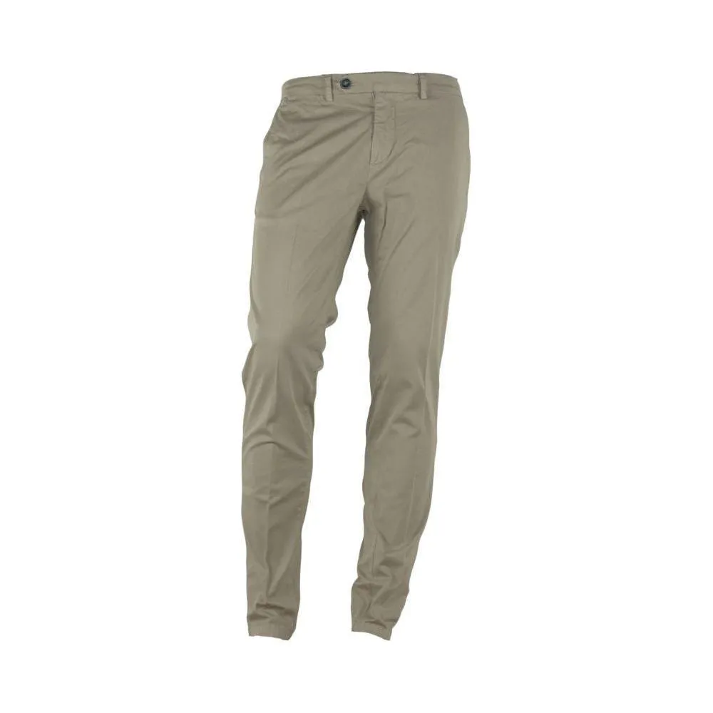 Made in Italy Elegant Beige Summer Trousers for Men