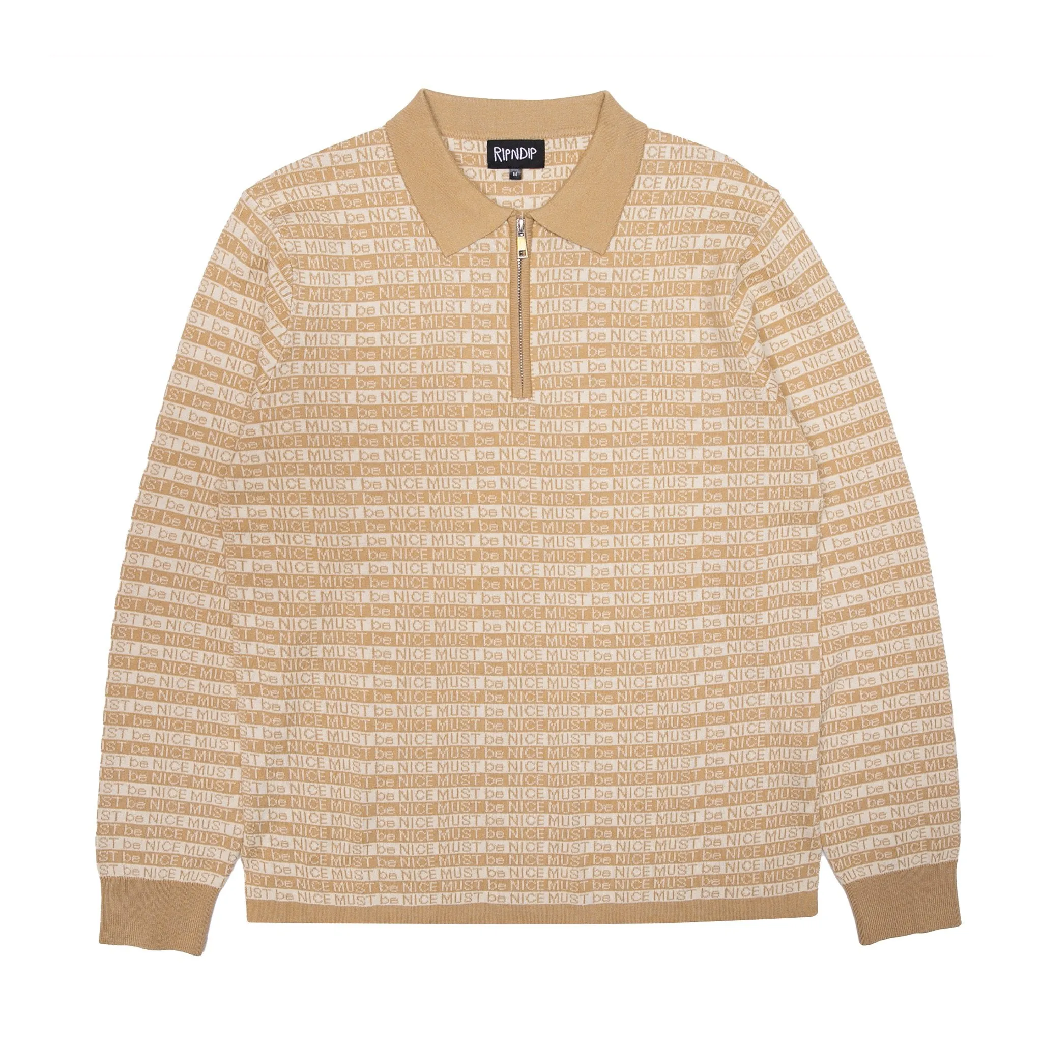 MBN 3/4 Zip L/S Rugby (Tan)