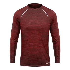 Men's Burgundy Long Sleeve Thermal T-Shirt