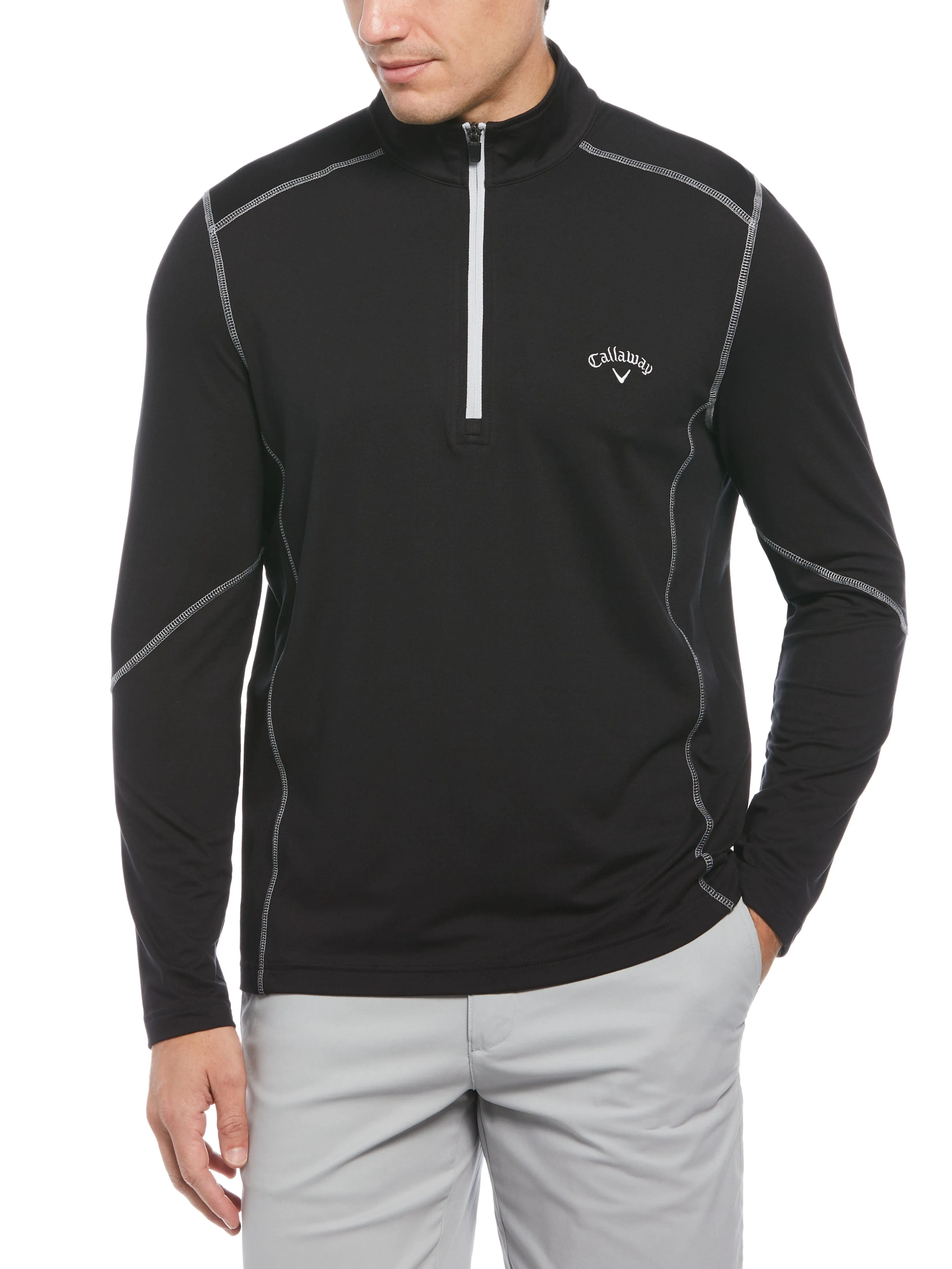 Mens Lightweight Quarter Zip Golf Pullover