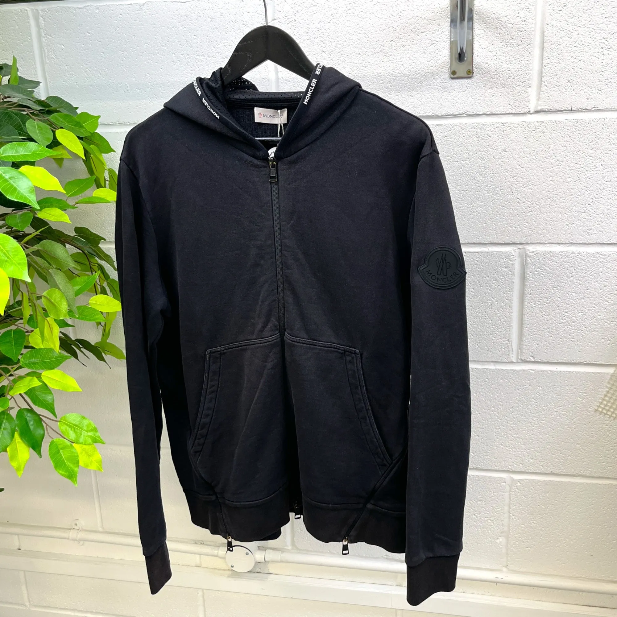 Men's Maglia Zip Up Hoodie Black Size L