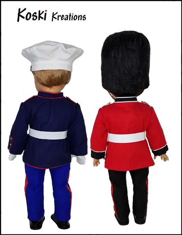 Military Prep School Uniform 18" Doll Clothes Pattern