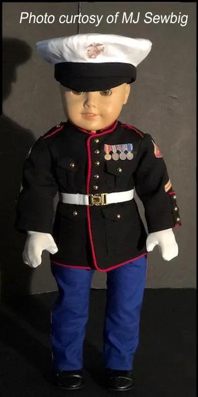 Military Prep School Uniform 18" Doll Clothes Pattern