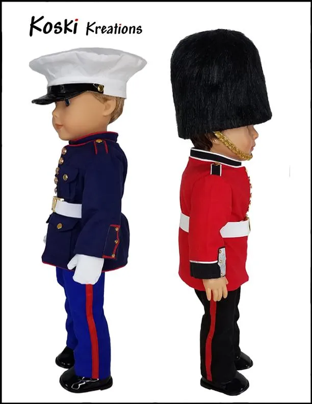 Military Prep School Uniform 18" Doll Clothes Pattern