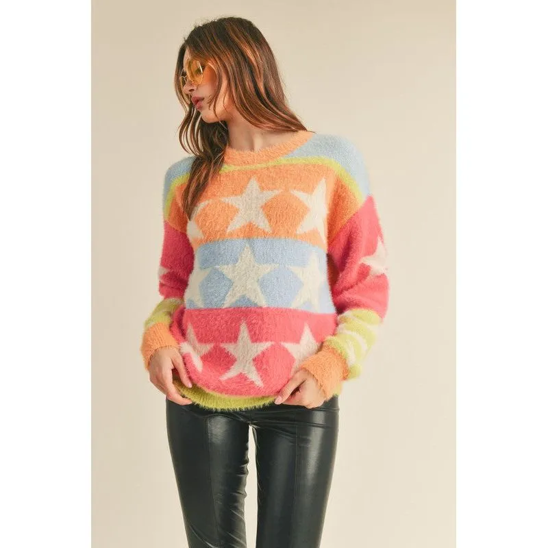 Mohair Star Sweater Pullover