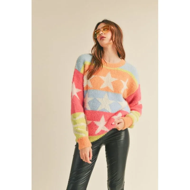 Mohair Star Sweater Pullover