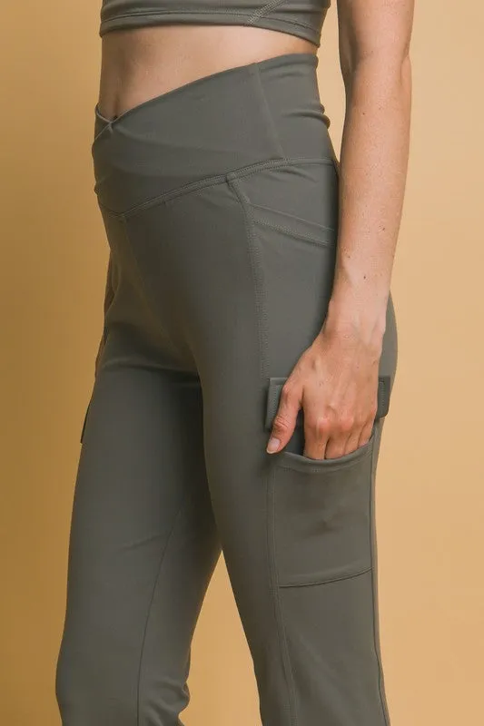 Moss Flared Cargo Leggings