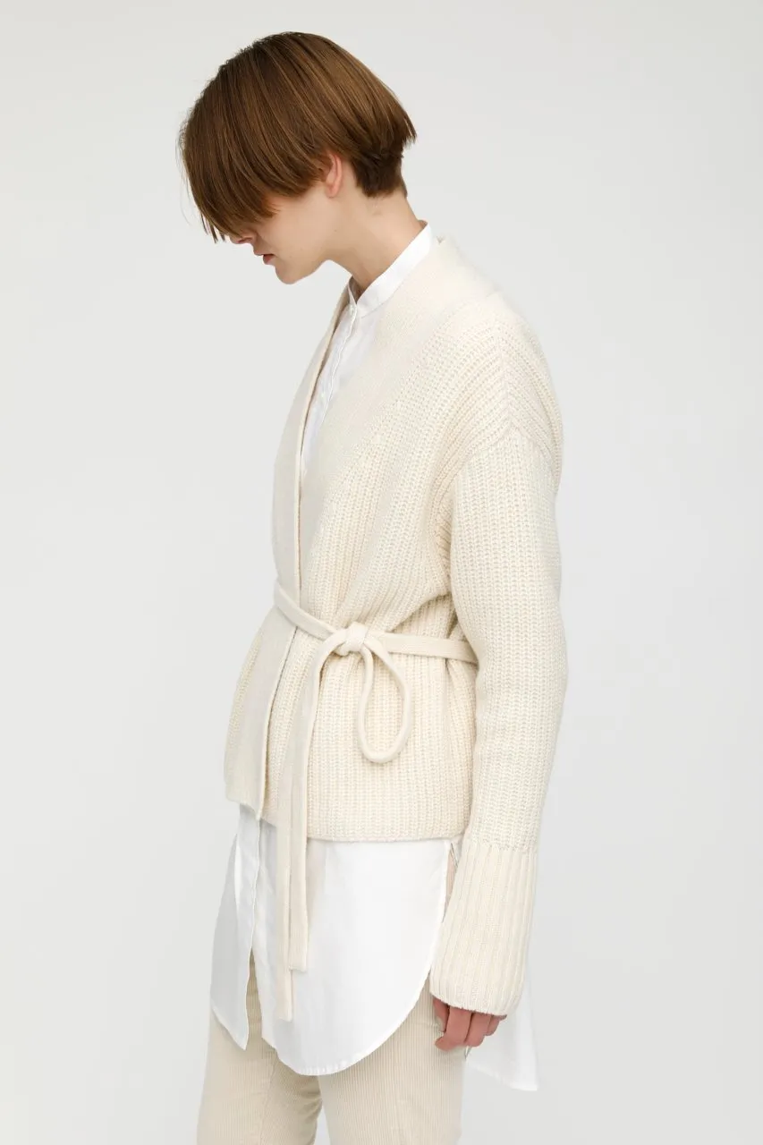 Moussy Denim - MV Short Knit Cardigan in Off White