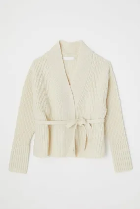 Moussy Denim - MV Short Knit Cardigan in Off White