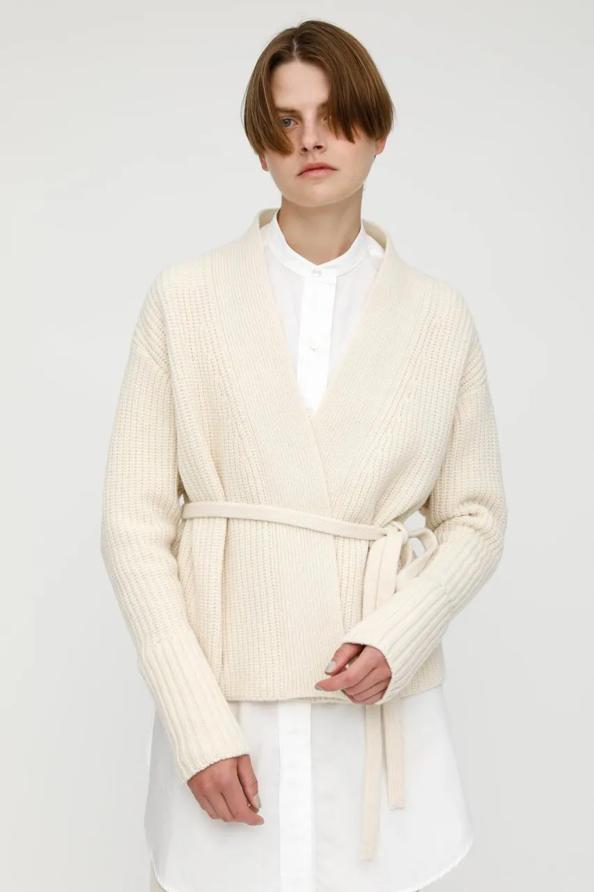 Moussy Denim - MV Short Knit Cardigan in Off White