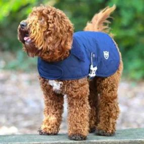 Navy Blue Quilted Dog Jacket