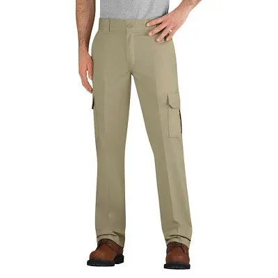 New - Dickies Men's FLEX Slim Fit Straight Leg Cargo Pants - Desert Sand 30x30