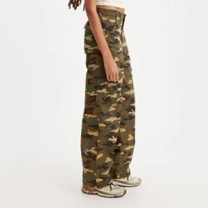 New - Levi's Women's Mid Rise Wide Relaxed Cargo Pants Loose