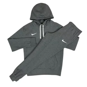 Nike Fleece Hoodie / Pants Tracksuit - Charcoal Grey