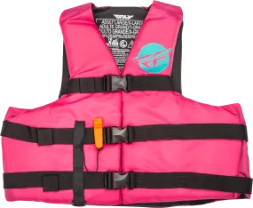 NYLON FLOTATION VEST NEON PINK/TEAL XS