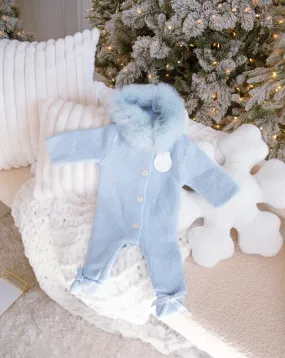 Old Blue Pramsuit Outfit for Babies BUZO