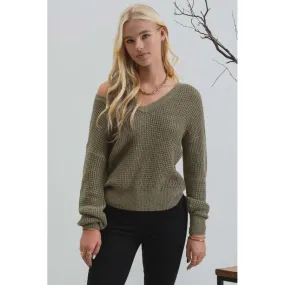 Open Back Pullover Sweater