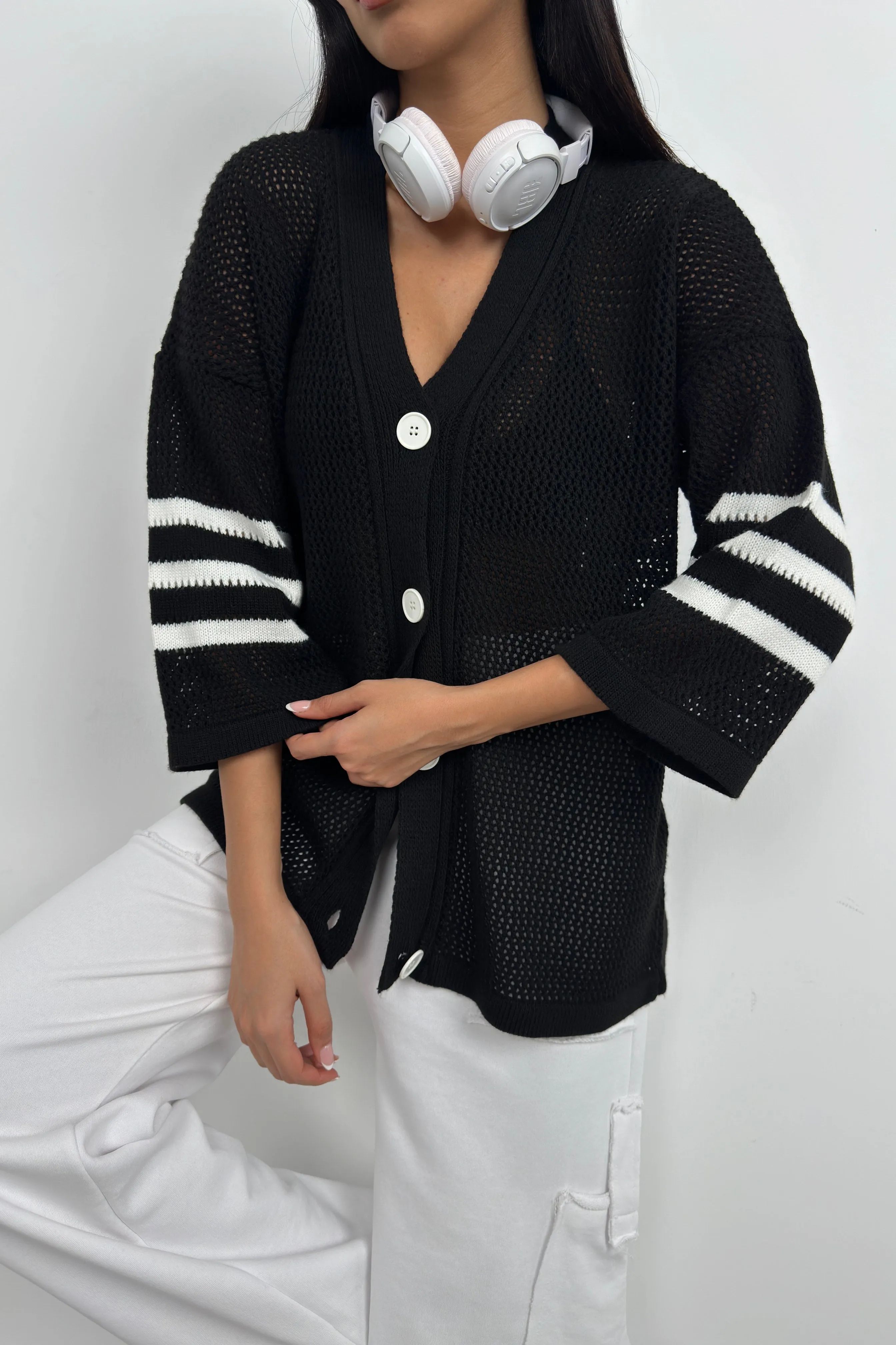 Openwork Knit Cardigan