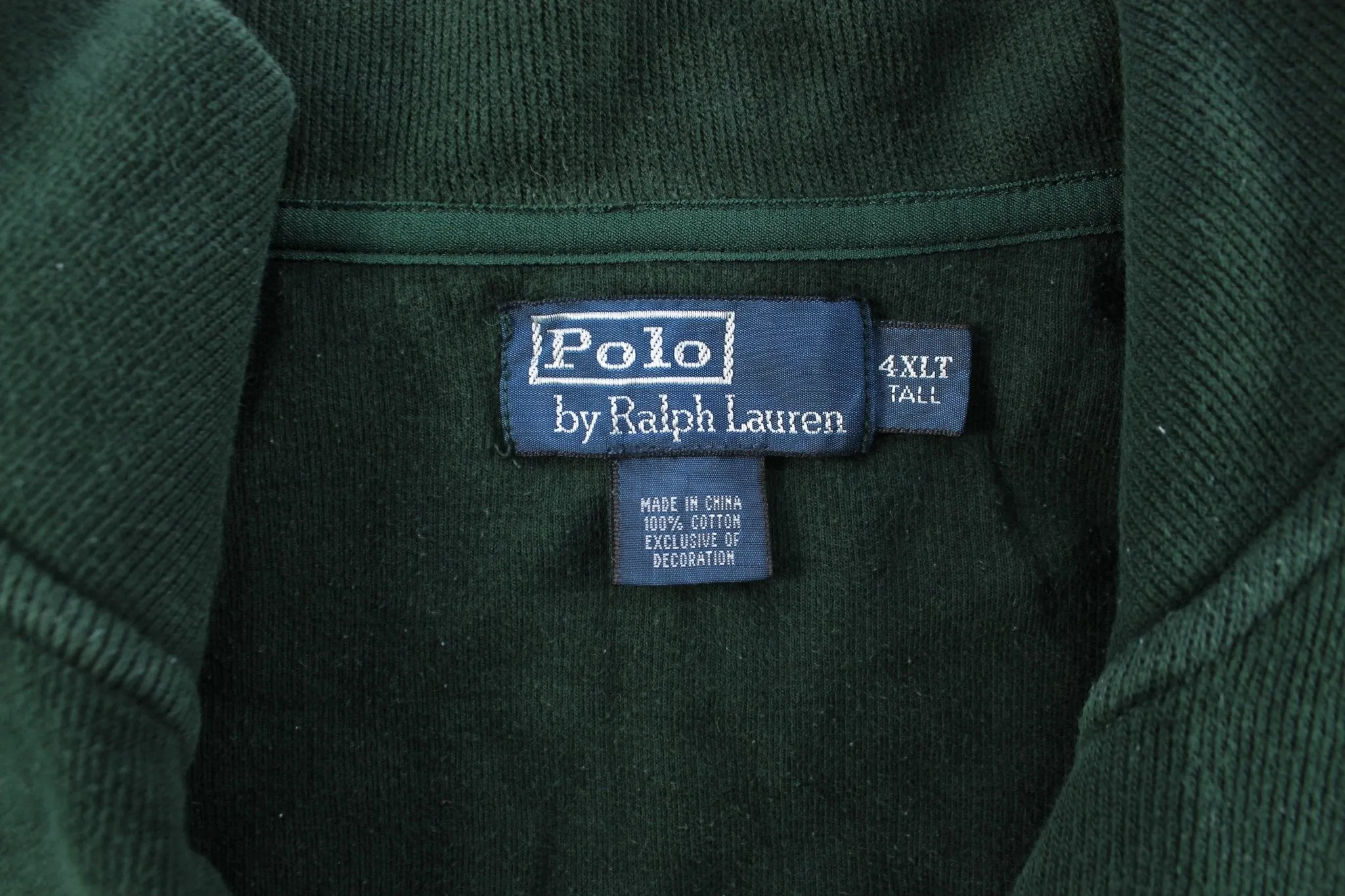 Polo by Ralph Lauren Embroidered Logo Green Zip Up Sweater