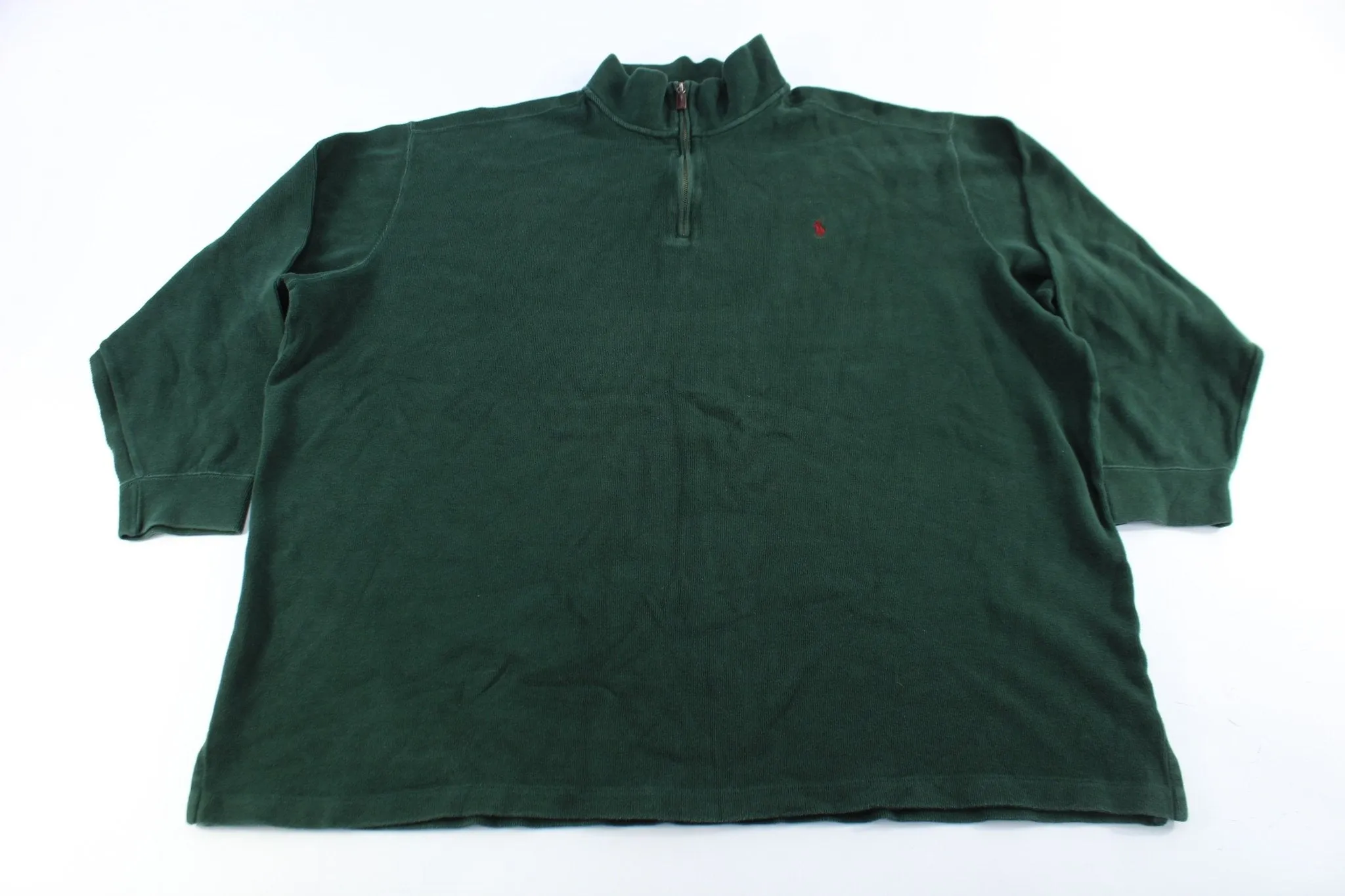 Polo by Ralph Lauren Embroidered Logo Green Zip Up Sweater