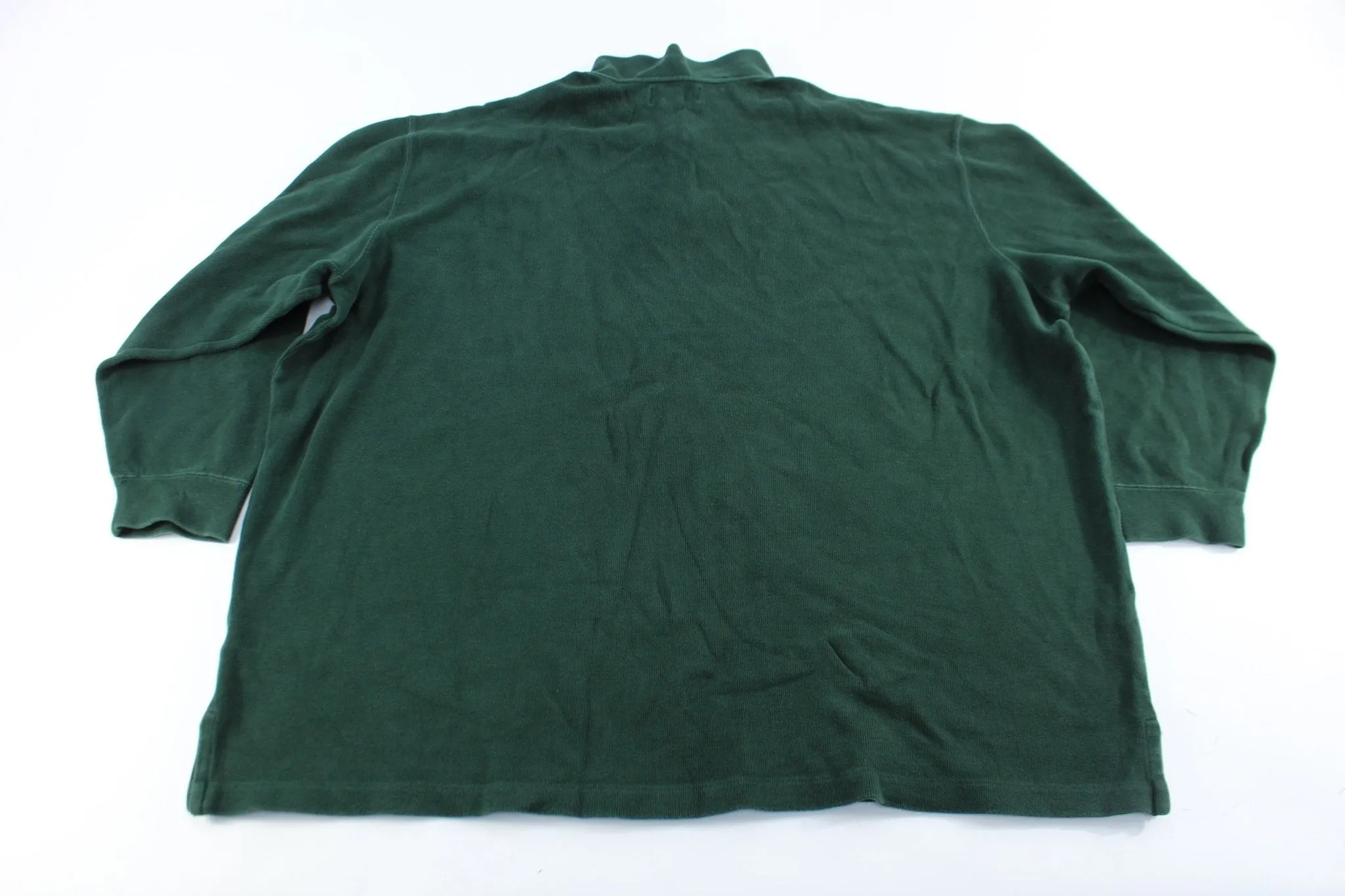 Polo by Ralph Lauren Embroidered Logo Green Zip Up Sweater