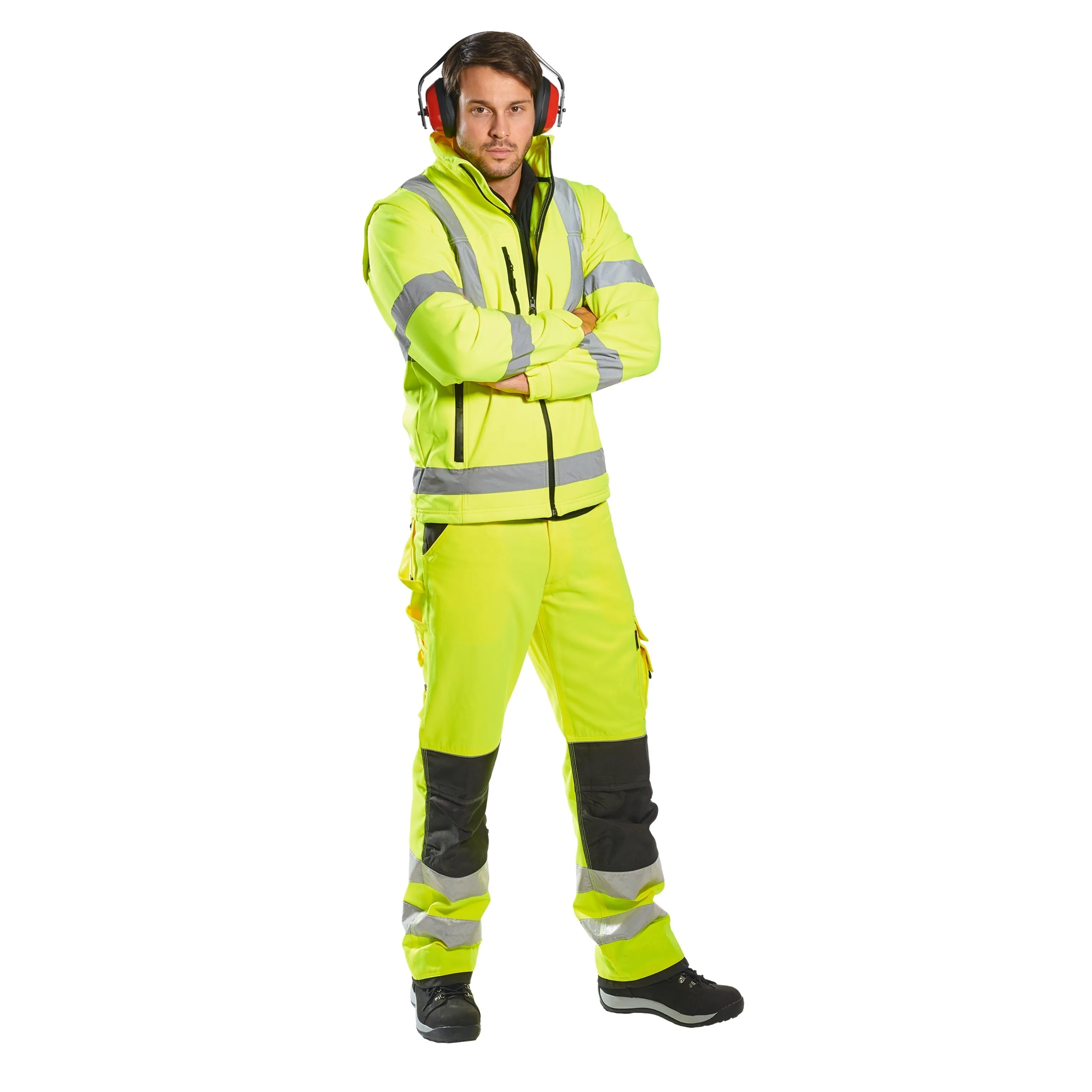 PORTWEST® Hi Vis Soft Shell Windbreaker Jacket - Waterproof - ANSI Class 3 - US428