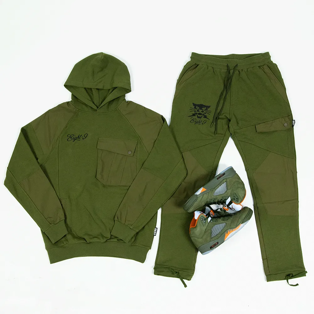 Prey Fleece Hooded Sweatshirt Olive