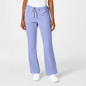 PRO Women's Moderate Flare Leg Scrub Pant - Ceil Blue