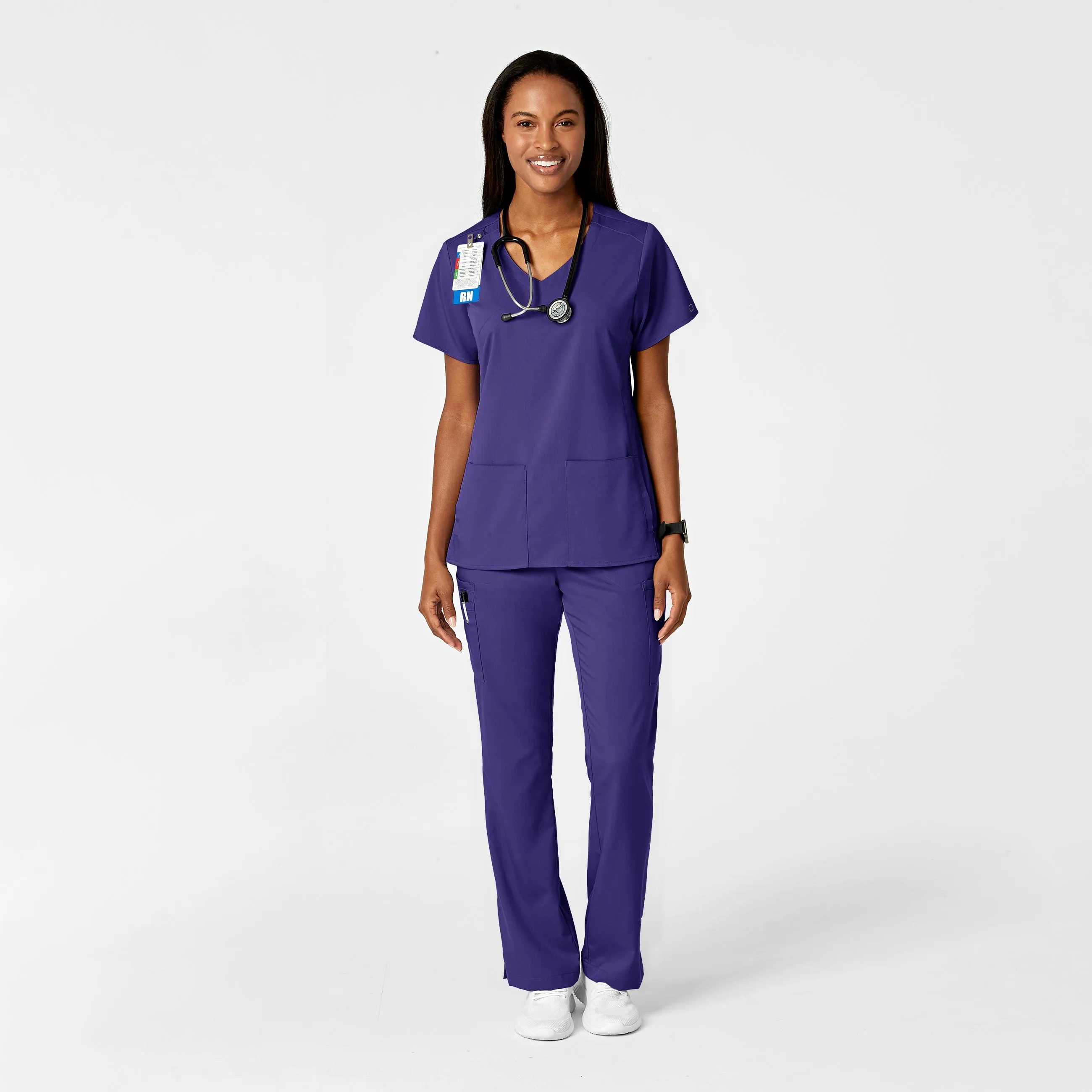 PRO Women's Moderate Flare Leg Scrub Pant - Grape