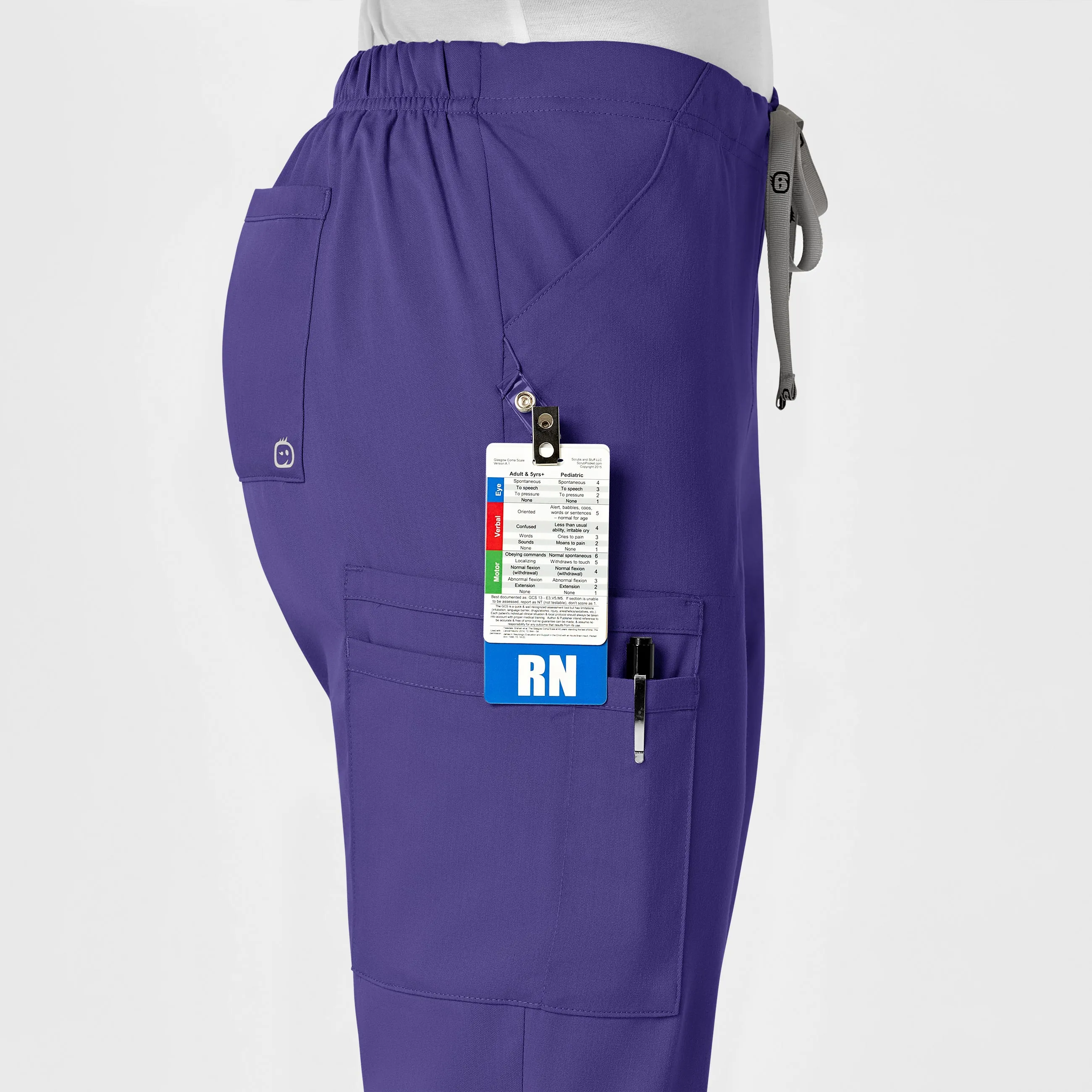 PRO Women's Moderate Flare Leg Scrub Pant - Grape